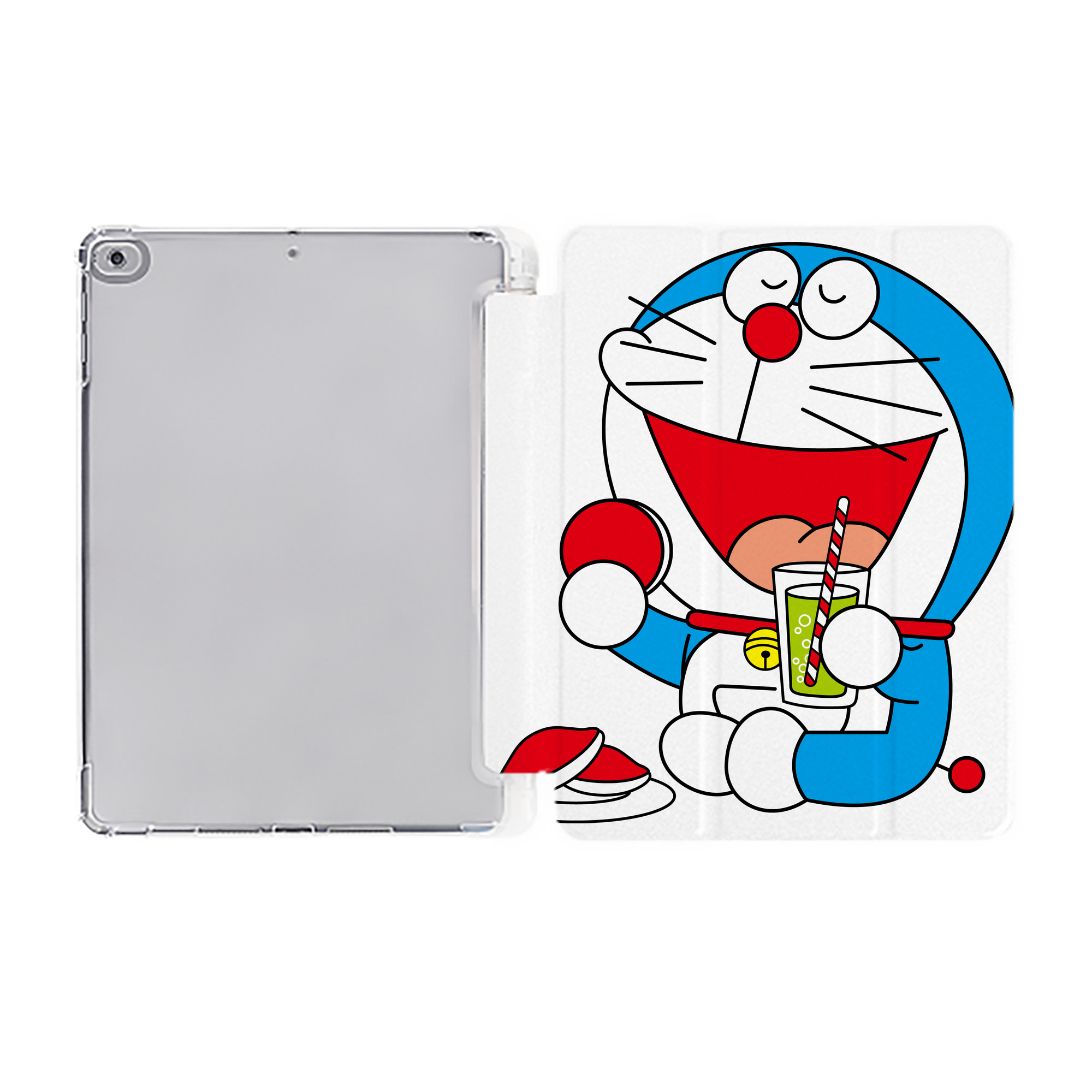 （画像用） ドラえもん Doraemon IPad ケース ペン収納付き 三つ折りスタンド PUレザー×シリコン 対応機種9.5/10.5/10.9インチ